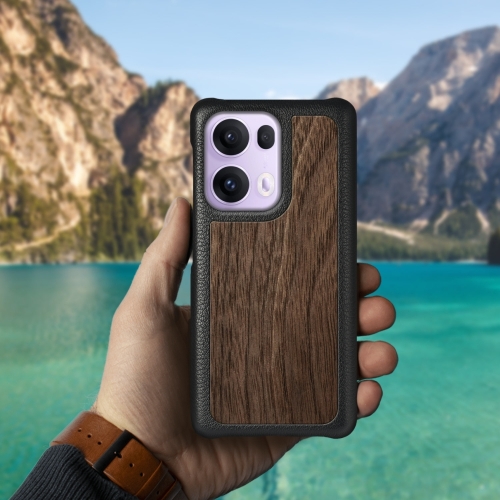 бампер на OPPO Reno13 Pro Чорний Stenk WoodBacker фото 3
