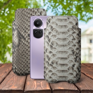 Футляр Stenk Sportage Python для OPPO Reno10 Pro Натуральный