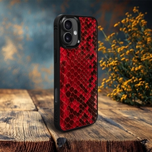 Накладка SkinBacker Mini Python Scales для Apple iPhone 16 Plus Красный