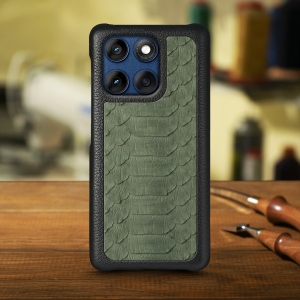 Накладка Stenk ExBacker Python Scales Motorola Edge 60 Оливковий