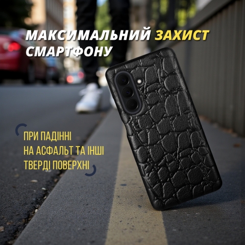 бампер на Samsung Galaxy A37 Чорний Stenk Reptile фото 4