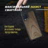 Кожаная накладка Stenk WoodBacker для Samsung Galaxy M22 Чёрная