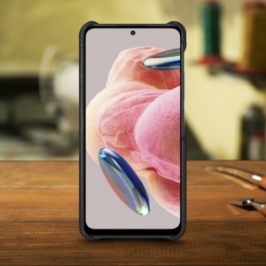 Шкіряна накладка Stenk Cover для Xiaomi Redmi Note 12 4G Чорна