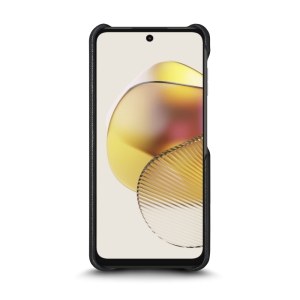 Кожаная накладка Stenk Reptile Cover для Motorola Moto G73 5G Чёрная