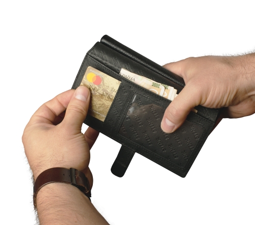 чехол-кошелек на Samsung Galaxy S24 Ultra Черный Stenk Premium Wallet фото 10