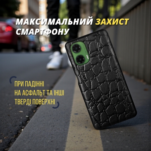 бампер на Motorola Moto G35 Чорний Stenk Reptile фото 4