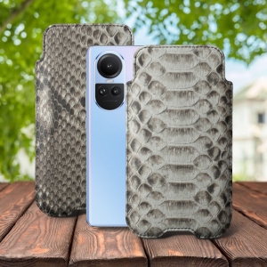 Футляр Stenk Sportage Python для OPPO Reno10 Натуральный