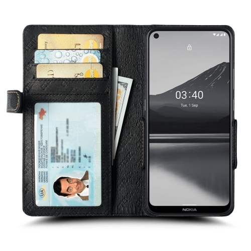 чехол-книжка на Nokia 3.4 Черный Stenk Wallet фото 2