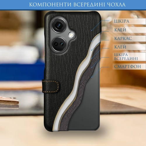 чехол-книжка на OnePlus Nord CE3 Черный Stenk Premium фото 5