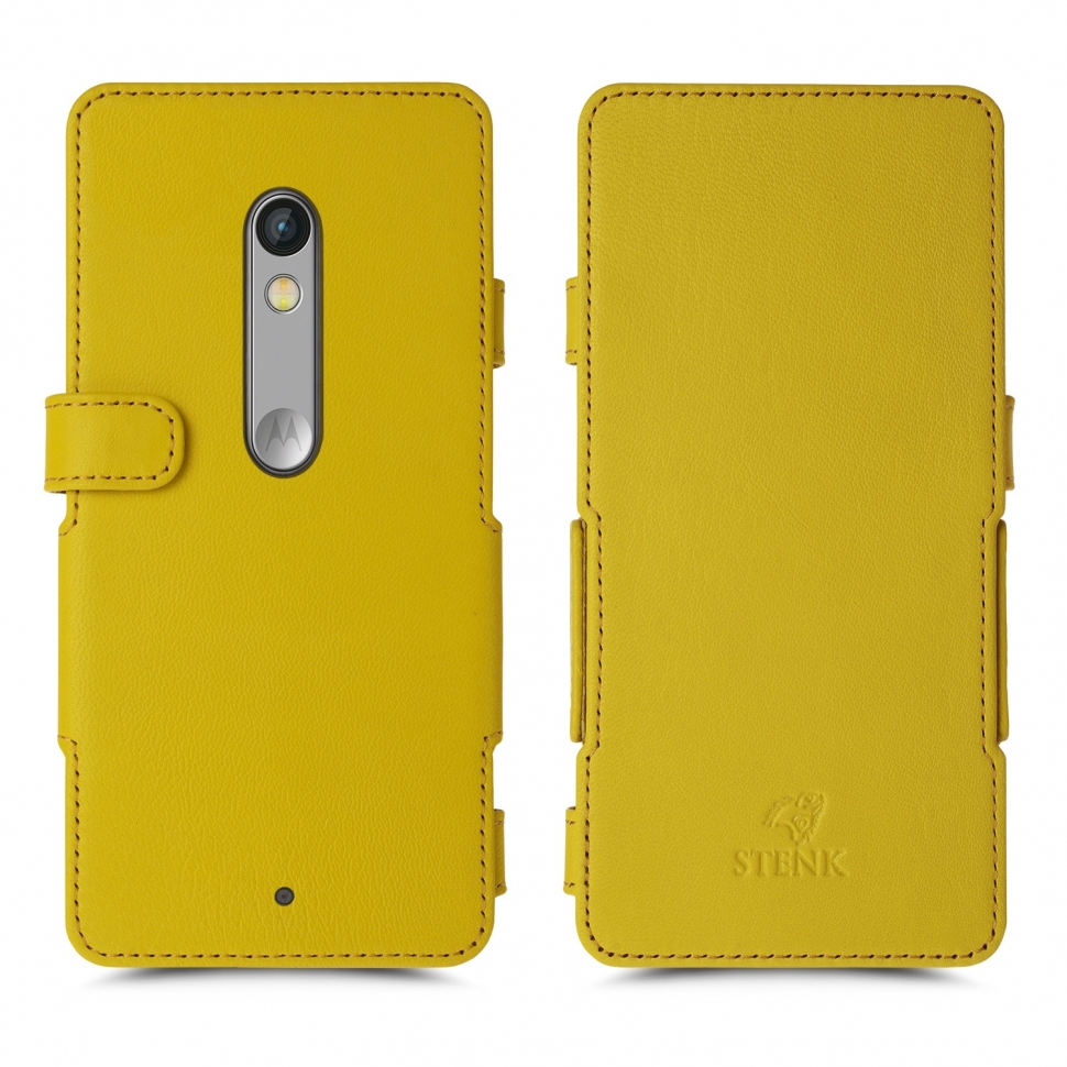 

Чехол книжка Stenk Prime для Motorola Moto X Play (XT1562) Желтый