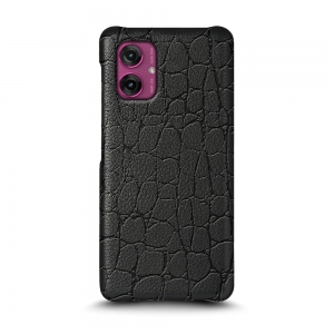 Кожаная накладка Stenk Reptile Cover для Motorola Moto G55 Черный