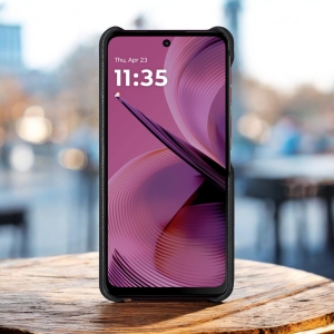 Шкіряна накладка Stenk Reptile Cover для Motorola Moto G55 Чорний