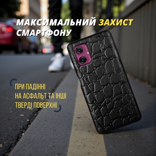 бампер на Motorola Moto G55 Чорний Stenk Reptile фото 4