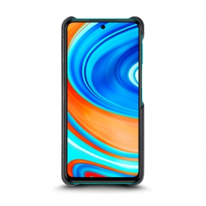 Шкіряна накладка Stenk Cover для Xiaomi Redmi Note 9 Pro Чорна