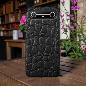 Шкіряна накладка Stenk Reptile Cover для TECNO Pova Slim 5G Чорна