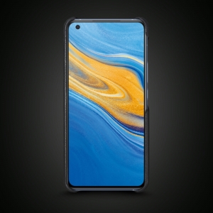 Кожаная накладка Stenk WoodBacker для Vivo X50 Чёрная
