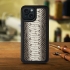 Шкіряна накладка Stenk ExBacker для Apple iPhone 15 Plus Чорно-біла кобра