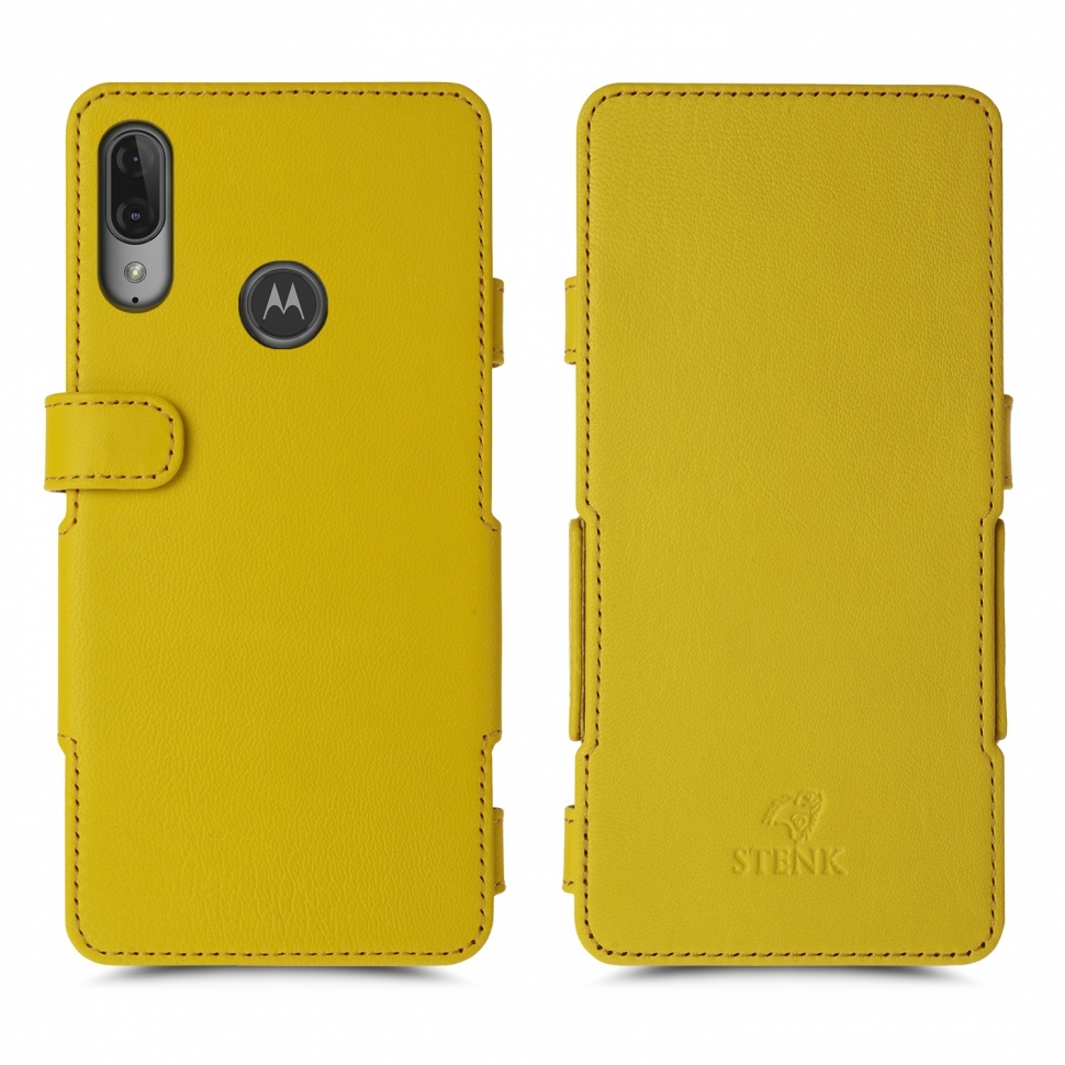 

Чехол книжка Stenk Prime для Motorola Moto E6 Plus Желтый
