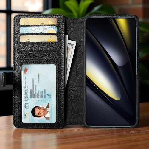 чехол-кошелек на Xiaomi Poco F6 Черный Stenk Premium Wallet фото 2