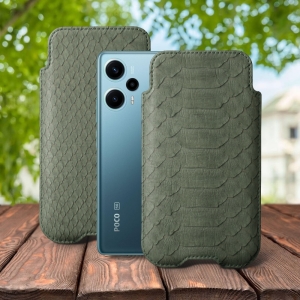Футляр Stenk Sportage Python для Xiaomi Poco F5 Оливковий