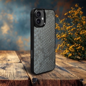 Накладка SkinBacker Mini Python Scales для Apple iPhone 16 Plus Серый