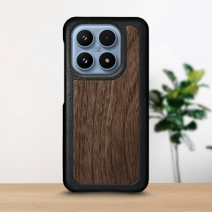 Шкіряна накладка Stenk WoodBacker для Xiaomi 17 Чорний