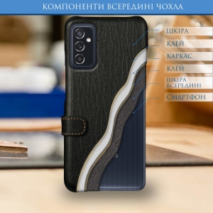 Чехол книжка Stenk Premium для Samsung Galaxy M52 5G Чёрный