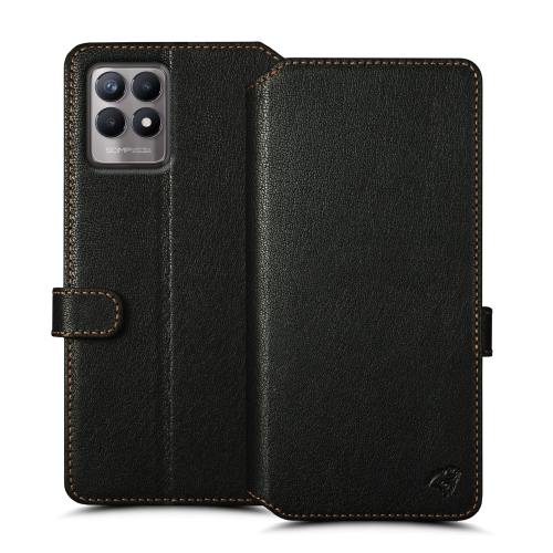 чехол-кошелек на Realme 8i Черный Stenk Premium Wallet фото 1