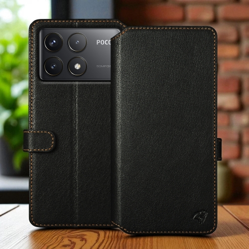 чехол-кошелек на Xiaomi Poco F6 Pro Черный Stenk Premium Wallet фото 1