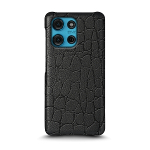 Кожаная накладка Stenk Reptile Cover для Motorola Moto G75 Черный