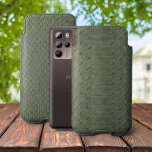 Футляр Stenk Sportage Python для HTC U23 Pro Оливковый
