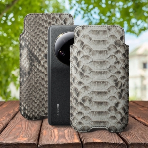 Футляр Stenk Sportage Python для Xiaomi 13 Ultra Натуральный