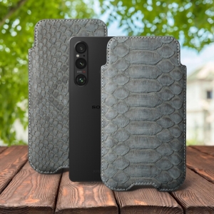 Футляр Stenk Sportage Python для Sony Xperia 1 V Сірий