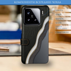 Чехол книжка Stenk Premium для Xiaomi 15 Чёрный