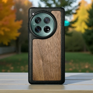 Шкіряна накладка Stenk WoodBacker для OnePlus 12 Чорний