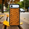 Шкіряна накладка Stenk ExBacker Python Scales для Apple iPhone 17 Air Коричневий