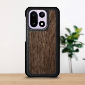 Кожаная накладка Stenk WoodBacker для OnePlus 15 Черный