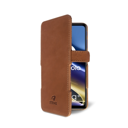 чехол-книжка на Motorola Moto G51 5G Светло-коричневый Stenk Prime фото 2