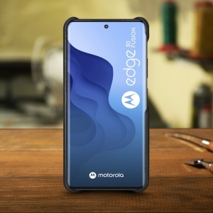 Шкіряна накладка Stenk Cover для Motorola Edge 30 Fusion Чорна