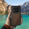 Кожаная накладка Stenk WoodBacker для Xiaomi Redmi Note 14 Pro 5G Черный