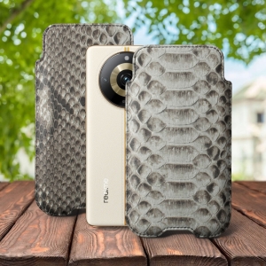 Футляр Stenk Sportage Python для Realme 11 Pro Plus Натуральный