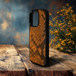 Накладка SkinBacker Mini Python Scales для Apple iPhone 16 Pro Max Коричневый