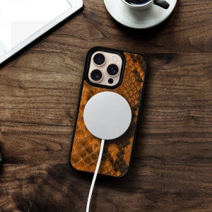 Накладка SkinBacker Mini Python Scales для Apple iPhone 16 Pro Max Коричневый