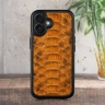 Шкіряна накладка Stenk ExBacker Python Scales для iPhone 17 Коричневий