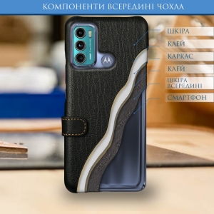 Чохол книжка Stenk Premium для Motorola Moto G60 Чорний