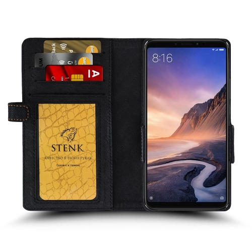 чехол-книжка на Xiaomi Mi Max 3 Черный Stenk Wallet фото 2
