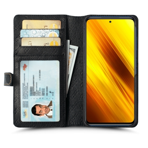 чехол-кошелек на Xiaomi Poco X3 Pro (NFC) Черный Stenk Premium Wallet фото 2