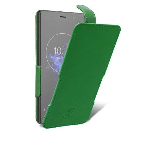 чехол-флип на Sony Xperia XZ2 Premium Зелёный Stenk Prime фото 2