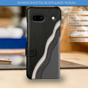 Чохол книжка Stenk Premium для Google Pixel 7a Чорний