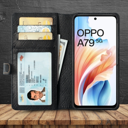 чохол-гаманець на OPPO A79 Чорний Stenk Premium Wallet фото 2